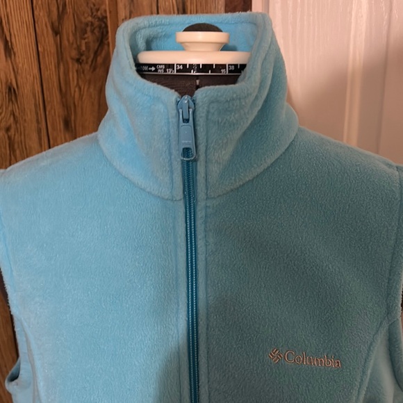 Columbia Sky Blue Sleeveless Fleece Vest - Picture 2 of 10